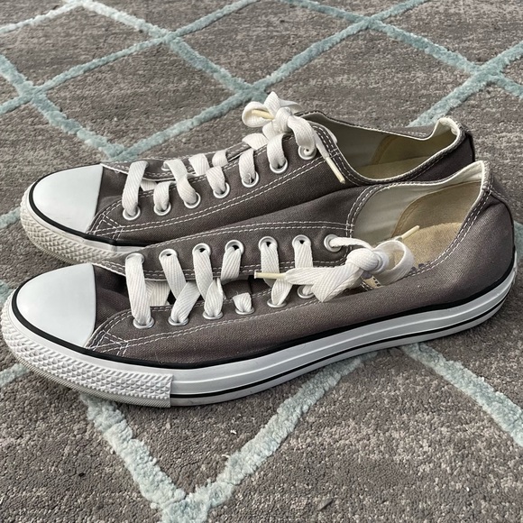 Converse Chuck Taylor All Star Low Top Gray Canvas 1j794 - Picture 2 of 6